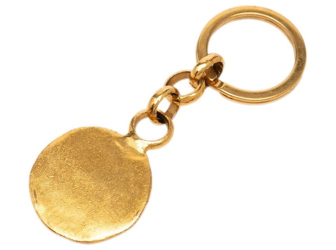 Portachiavi Vintage Chanel Coco Mark Round Plate D'oro - vista 2