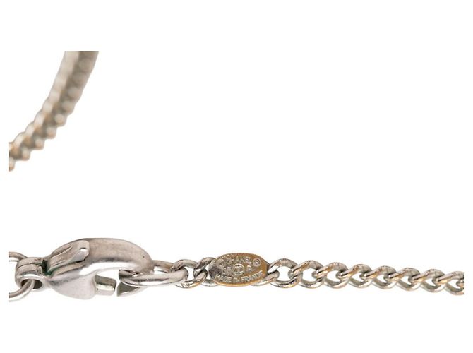 Chanel Coco Mark Dog Tag Kettenhalskette Silber Mehrfarben - Ansicht 4
