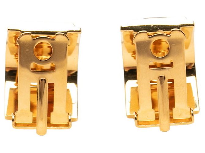 Hermès Hermes Gold Multicolor Enamel Clip-Ohrringe Mehrfarben Golden - Ansicht 2