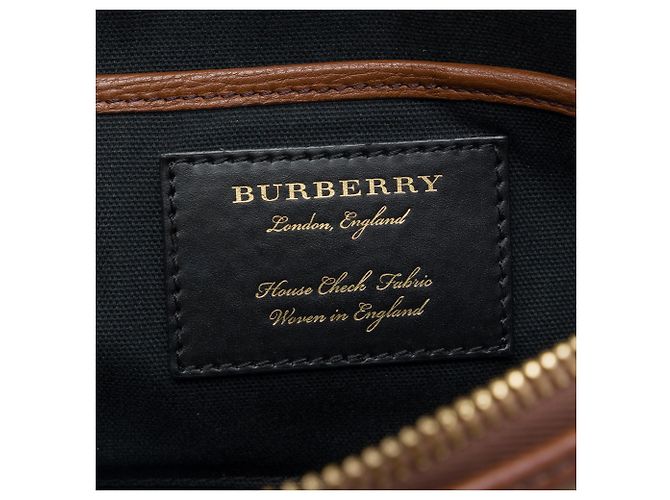 Borsa Satchel Convertibile Derby Abingdon Burberry in Tela House Check Marrone - vista 5