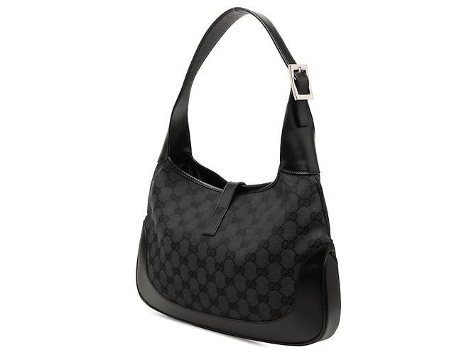 Borsa a tracolla Gucci Jackie in tela GG nera Nero - vista 2