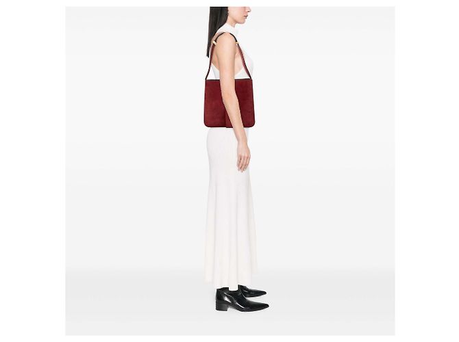 Borsa a tracolla Marie Bottega Veneta in camoscio rosso - vista 6