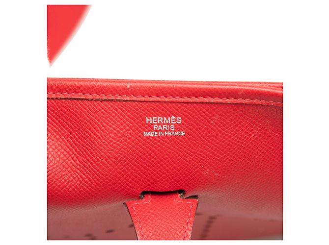 Hermès Red Epsom Evelyne III PM Vermelho - vista 5