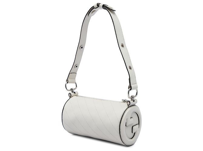 Borsa a tracolla Blondie Mini in pelle di vitello bianca Gucci Bianco - vista 2