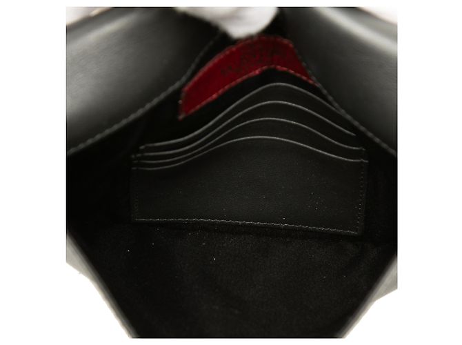 Clutch da polso a busta Rockstud Valentino in vitello nero - vista 4