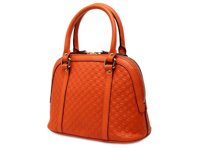 Borsa Gucci Orange Mini Microguccissima Dome Satchel Arancione - vista 2