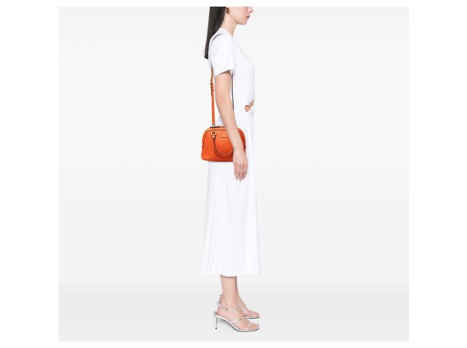 Borsa Gucci Orange Mini Microguccissima Dome Satchel Arancione - vista 8