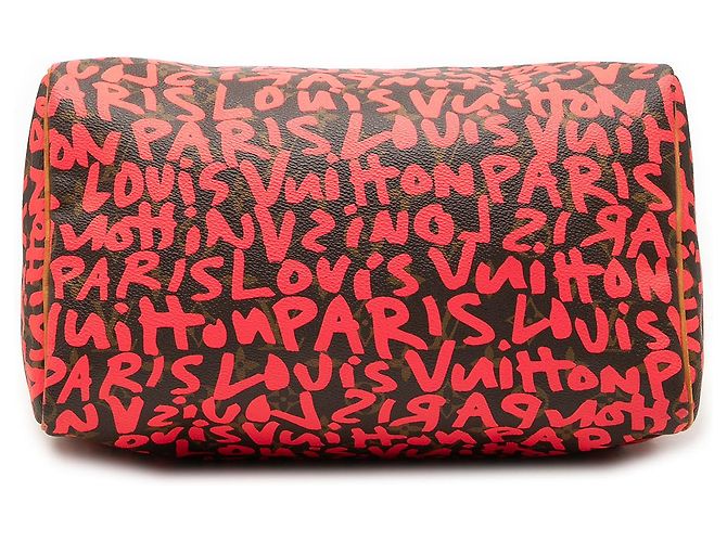 Louis Vuitton Brown Stephen Sprouse Monogram Graffiti Speedy 30 Marron - vue 3