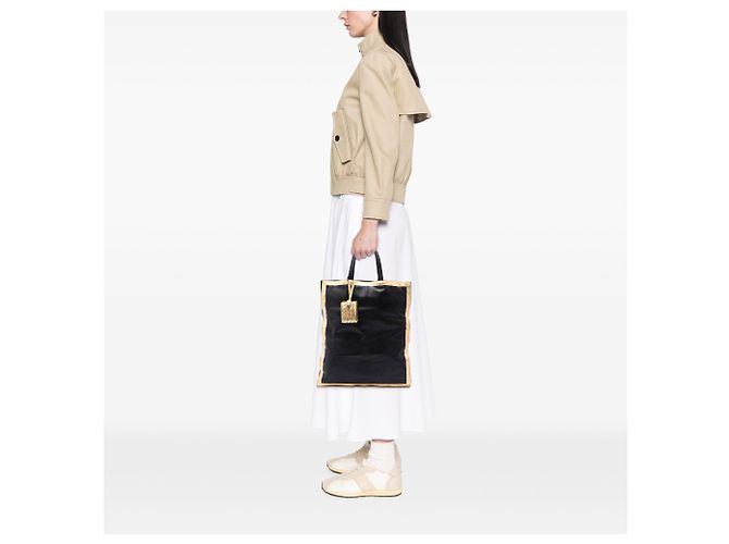 Bottega Veneta Tote aus schwarzem Lammleder - Ansicht 6
