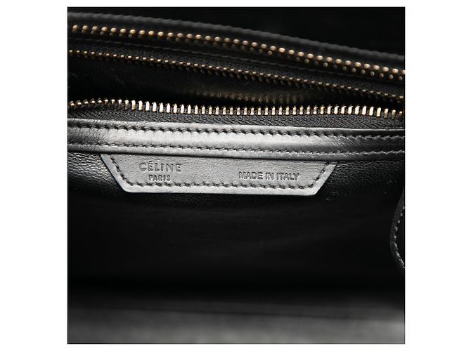 Céline Celine Beige Micro Tricolor Leather Luggage Tote - vista 5