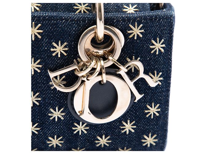 Autre Marque Dior Blue Micro Star Embroidered Denim Lady D Joy Azul - vista 5