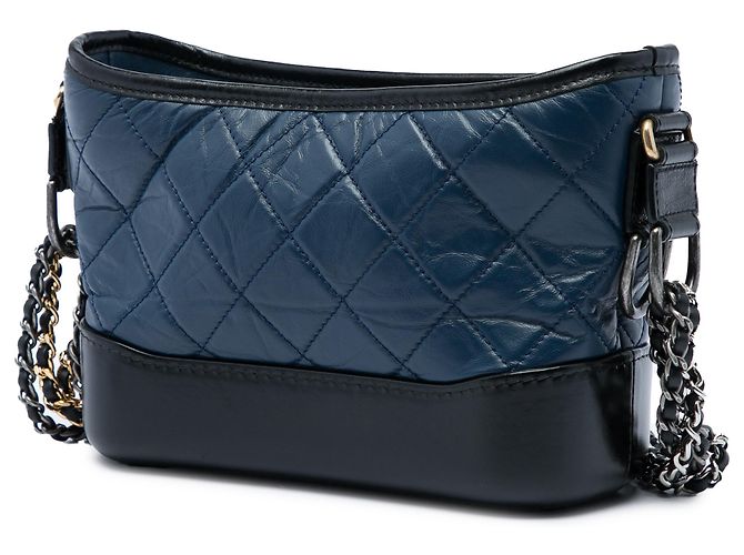 Chanel Blue Small Bicolor Aged Calfskin Gabrielle Crossbody Azul - vista 2