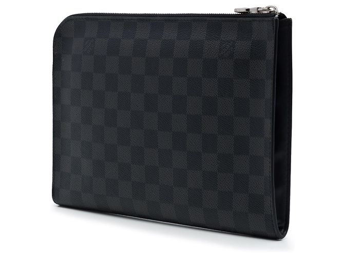 Louis Vuitton Black Damier Graphite Pochette Jour MM Nero - vista 2