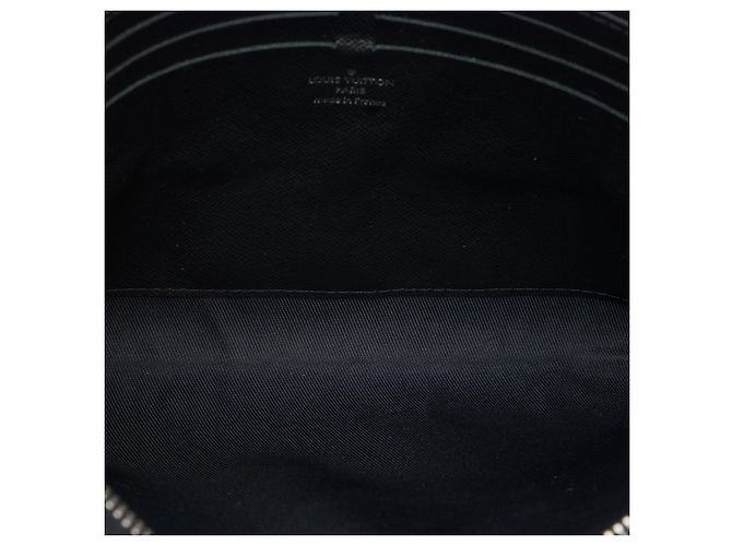 Louis Vuitton Black Damier Graphite Pochette Jour MM Nero - vista 4