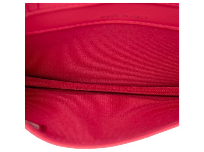 Chanel Pink CC Embossed Caviar Camellia Gürteltasche mit Kette - Ansicht 4