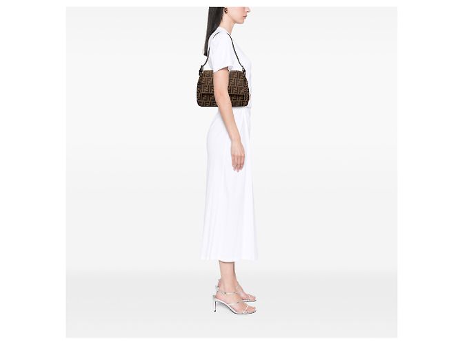 Fendi Brown Zucca Canvas Mamma Forever Marrone - vista 6