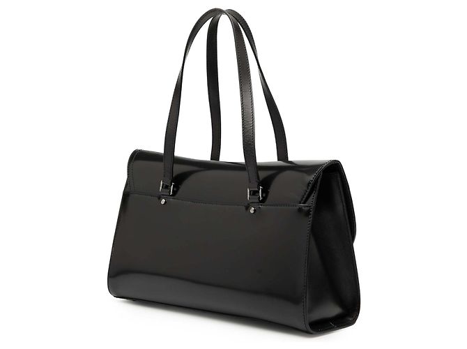 Autre Marque Borsa Saddle Dior con patta in vernice nera Nero - vista 2