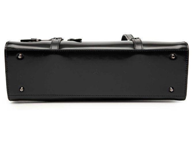 Autre Marque Borsa Saddle Dior con patta in vernice nera Nero - vista 3