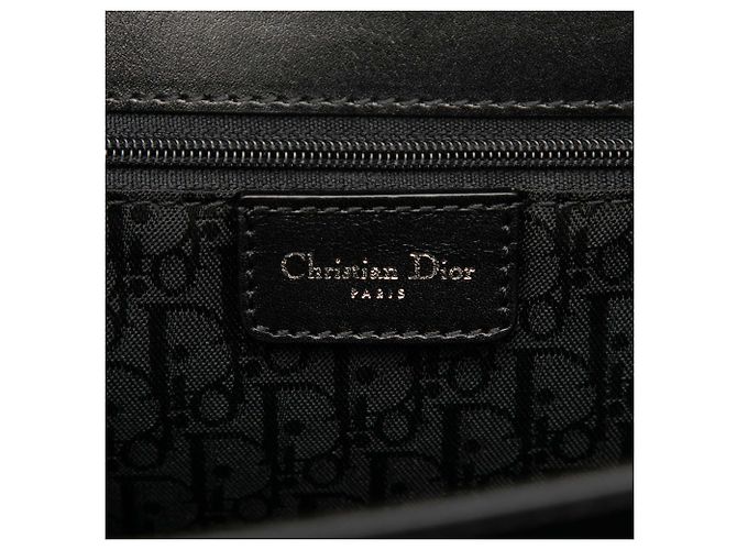 Autre Marque Borsa Saddle Dior con patta in vernice nera Nero - vista 5