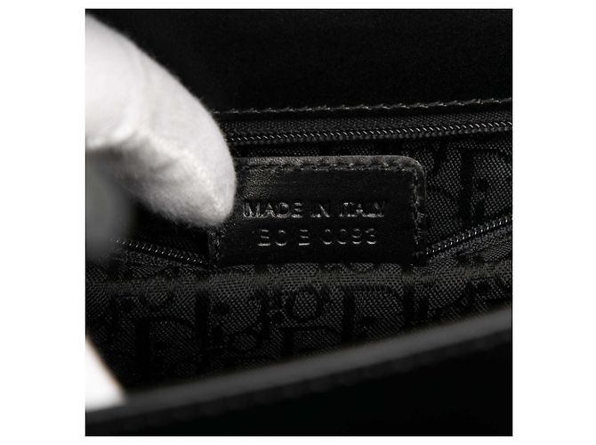 Autre Marque Borsa Saddle Dior con patta in vernice nera Nero - vista 6