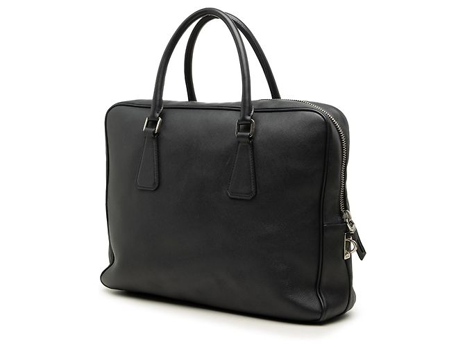 Borsa Business Prada in Saffiano Nero - vista 2