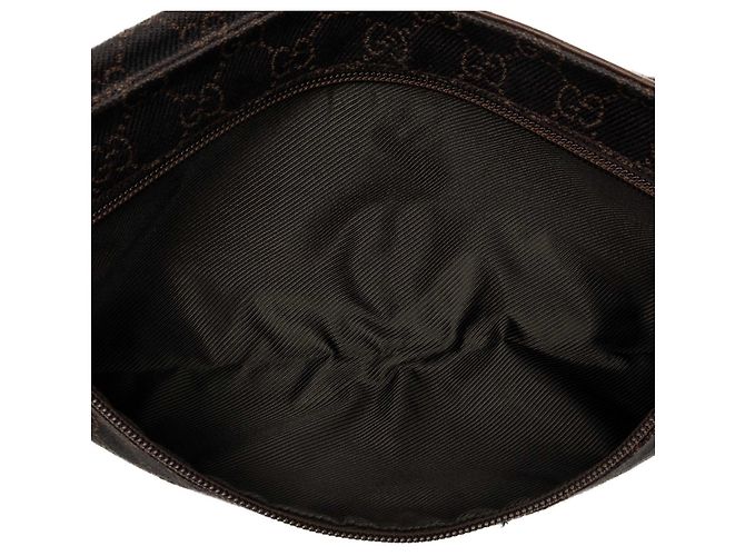 Bolso cinturón Gucci de lona GG marrón con doble bolsillo Castaño Marrón oscuro - vista 4