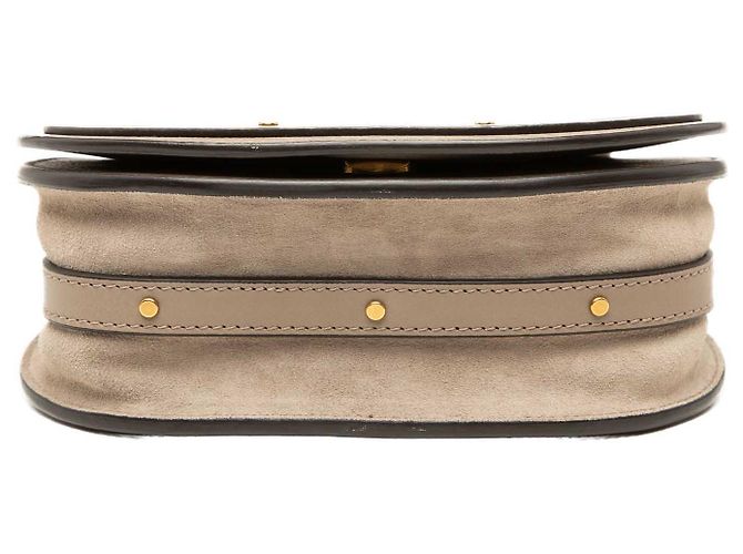 Bolsa Nile Chloé Pequena em Couro Bege com Alça de Pulso - vista 3