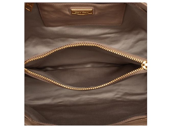 Borsa Satchel Miu Miu Beige Vitello Shine - vista 4