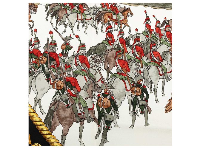 Pañuelo de seda Hermès Black Marine et Cavalerie 90 Negro - vista 4