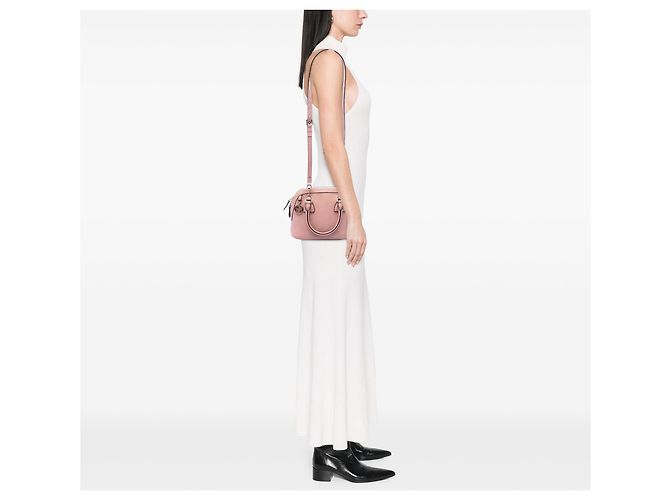 Borsa Gucci Pink Mini Calfskin GG Charm Dome Satchel Rosa - vista 6