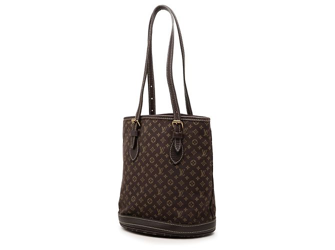 Louis Vuitton Brown Monogram Mini Lin Bucket PM Marrom Castanho escuro - vista 2