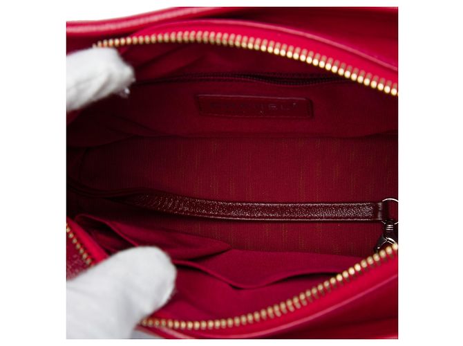 Chanel Gabrielle Hobo Piccola in Camoscio Matelassé Rossa Rosso - vista 4