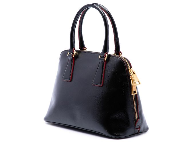 Borsa Promenade Prada in pelle Saffiano Vernice nera, piccola Nero - vista 2