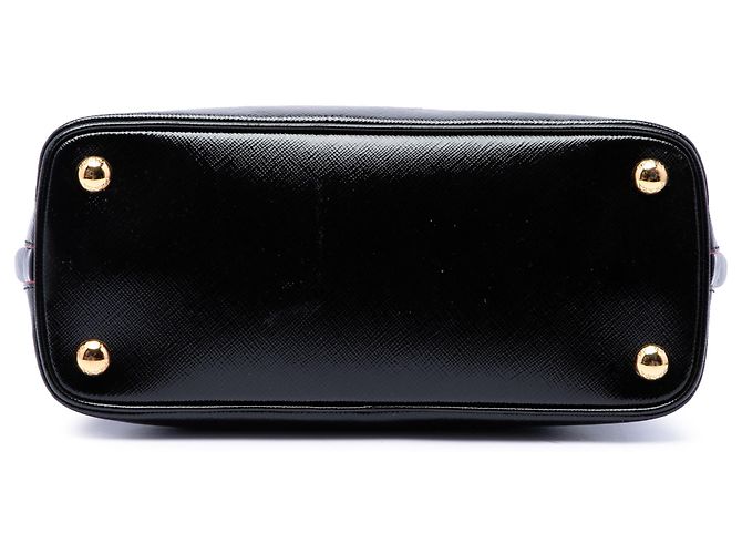 Borsa Promenade Prada in pelle Saffiano Vernice nera, piccola Nero - vista 3