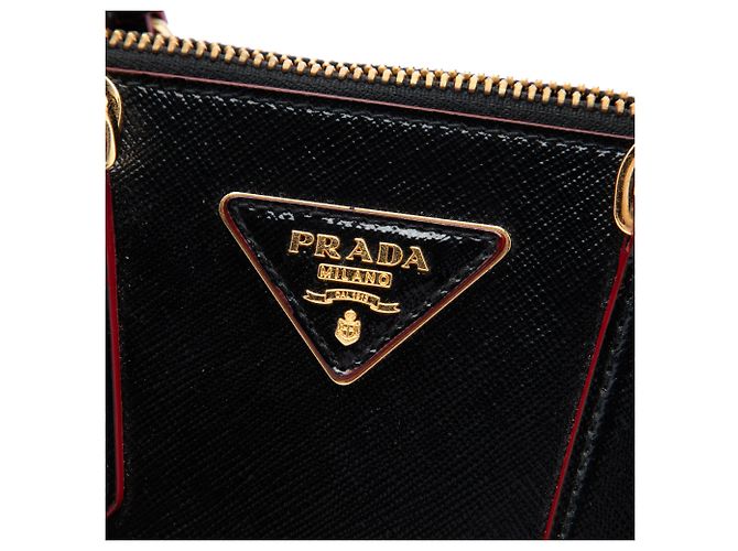 Borsa Promenade Prada in pelle Saffiano Vernice nera, piccola Nero - vista 5