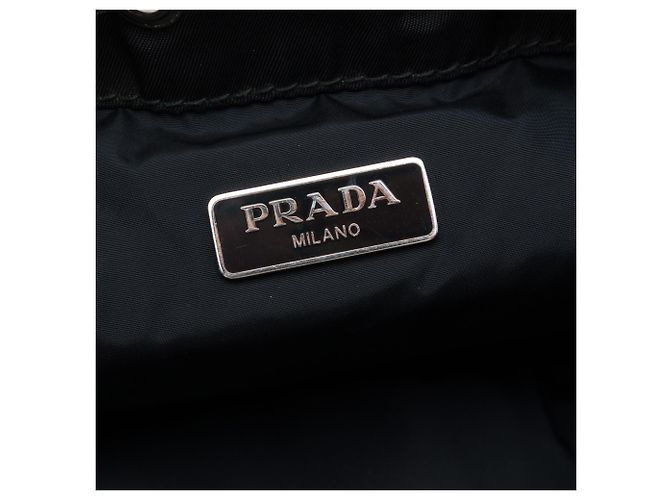 Bolso de cordón Prada Black Universal Studios Tessuto Frankenstein Heart Negro - vista 5