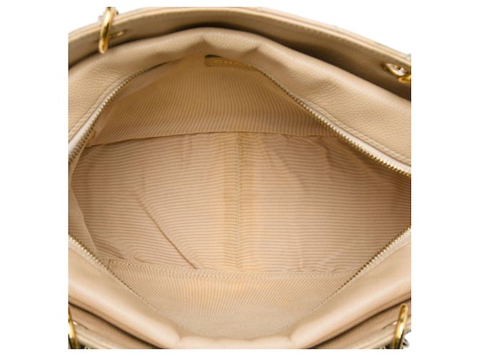 Chanel Brown Petite Caviar Timeless Tote Castaño Beige - vista 4