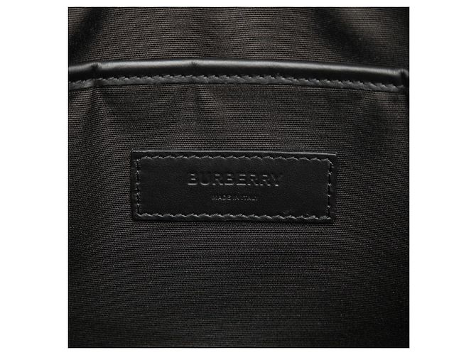 Custodia per laptop Burberry in pelle di vitello goffrata con monogramma TB nero - vista 5