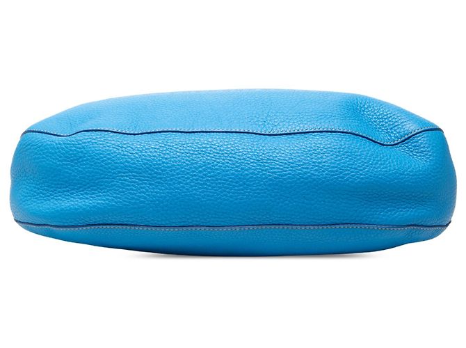 Borsa a tracolla Selleria Fendi in pelle martellata blu - vista 3