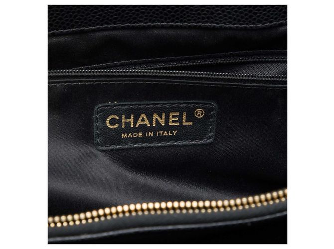 Chanel Black Caviar Grand Shopping Tote XL Nero - vista 5