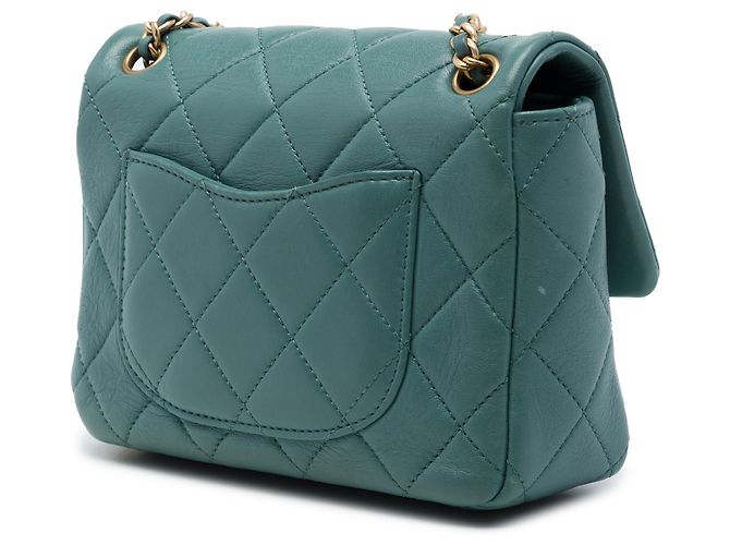 Chanel Mini CC Quilted Calfskin Multi Chain Single Flap Verde - vista 2