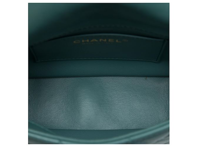 Chanel Mini CC Quilted Calfskin Multi Chain Single Flap Verde - vista 4