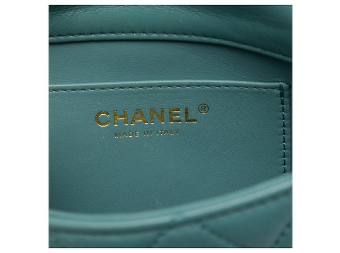 Chanel Mini CC Quilted Calfskin Multi Chain Single Flap Verde - vista 5