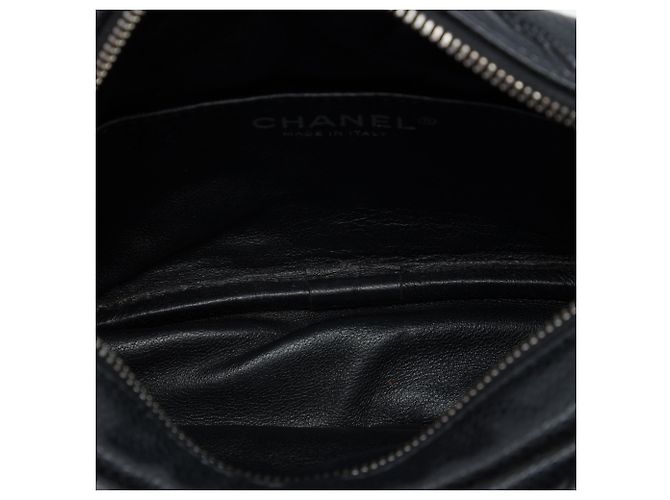 Borsa Camera Chanel Black CC Chevron Caviar Nero - vista 4