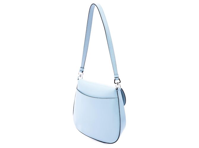 Borsa a tracolla con patta Cleo in pelle Spazzolato blu Prada Blu chiaro - vista 2