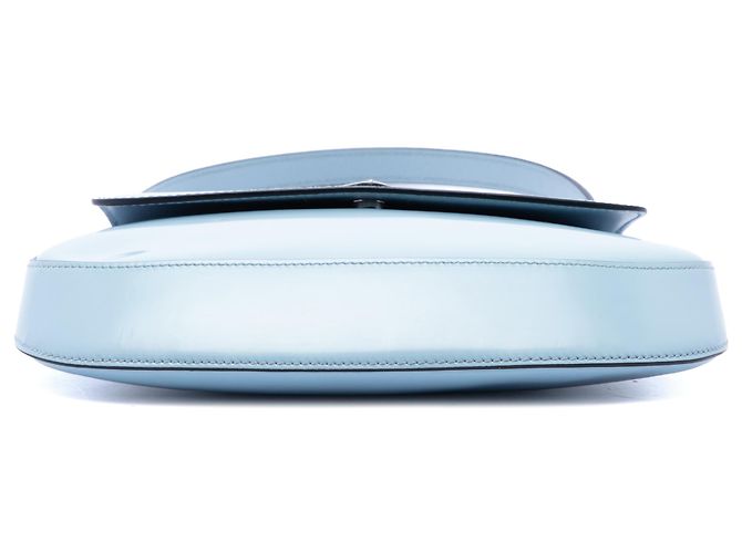 Borsa a tracolla con patta Cleo in pelle Spazzolato blu Prada Blu chiaro - vista 3