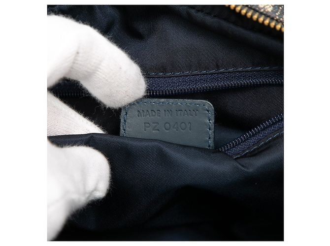Autre Marque Dior Blue Mini Diorissimo Trotter Canvas Double Saddle Bowler Bag Blau - Ansicht 6