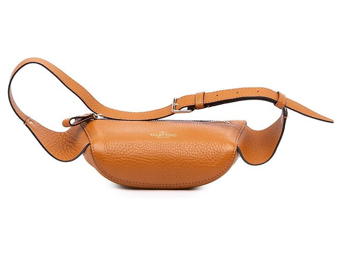 Borsa cintura Valentino Rockstud in vitello grana marrone Bronzo - vista 3