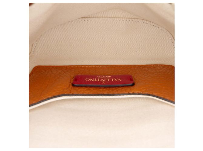 Borsa cintura Valentino Rockstud in vitello grana marrone Bronzo - vista 4