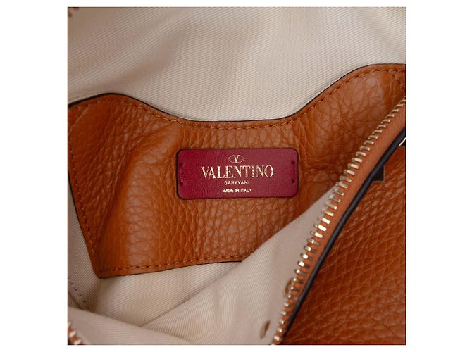 Borsa cintura Valentino Rockstud in vitello grana marrone Bronzo - vista 5